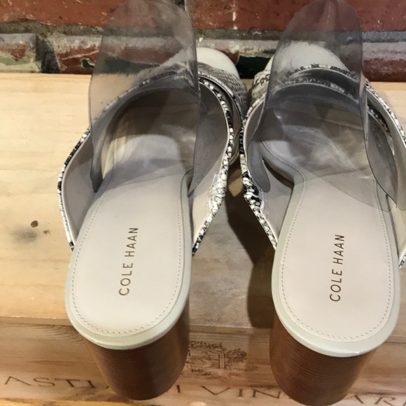 Cole Hahn Python Dakota Criss Cross Mule Sandal 🖤👡 - Picture 6 of 8